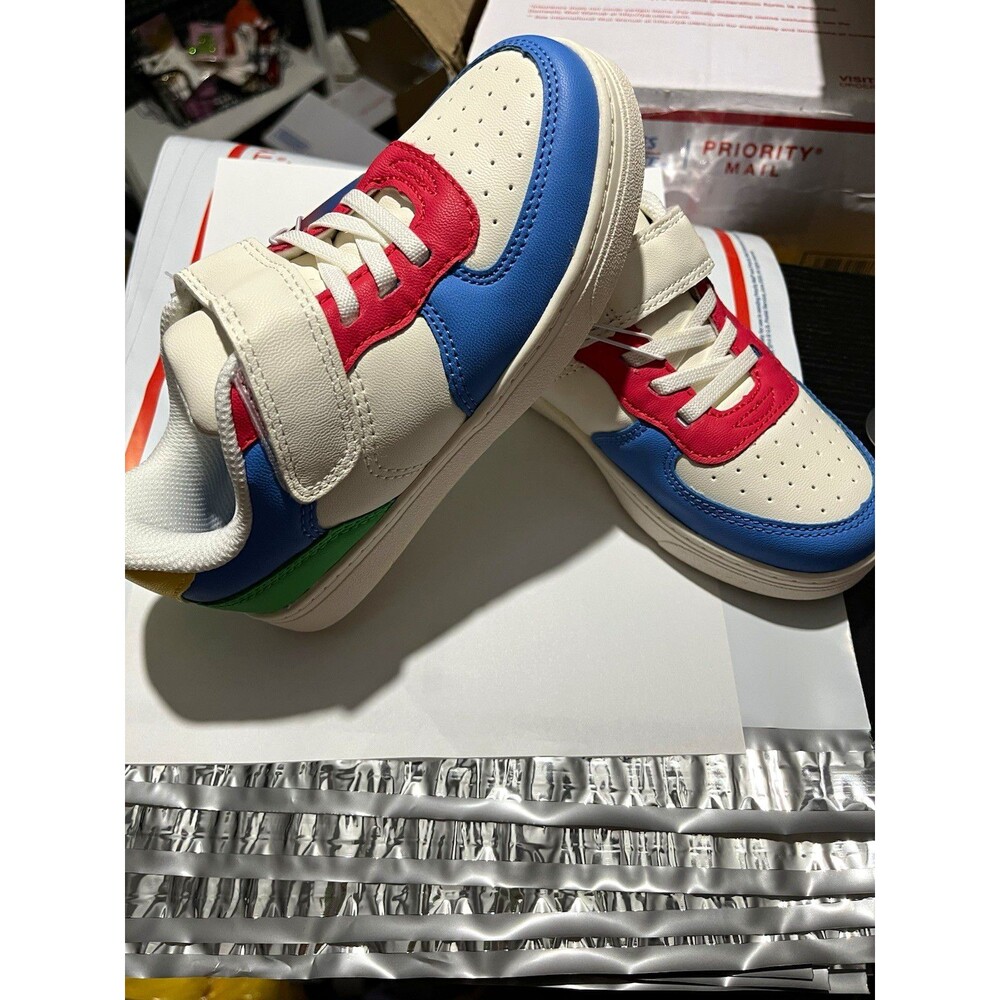Cat & Jack Unisex Kids Athletic Hook & Loop Colorblock Sneakers US 12